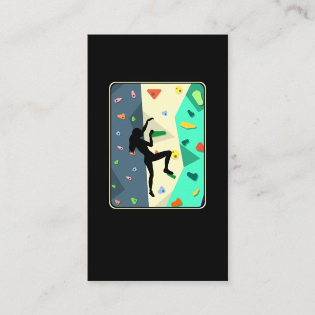 Wall Climate Girl Indoor Boulding Woman Visitkort (Framsida)