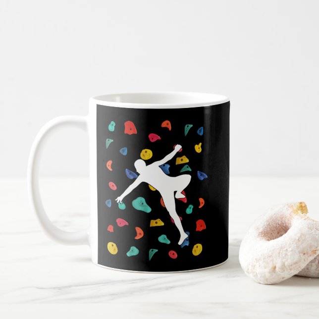 Wall Climbing Indoor Rock Climbers Action Sports Kaffemugg (Med munk)