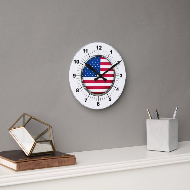 Wall Clock, 8-tums Round Acrylic USA Rund Klocka (Kontor)