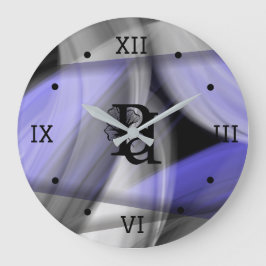 Wall Clock Abstrakt Home Trend Lavender Violet Stor Klocka