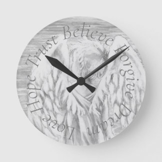 wall clock angel rund klocka