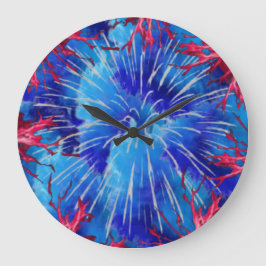 Wall Clock Blue expression Stor Klocka
