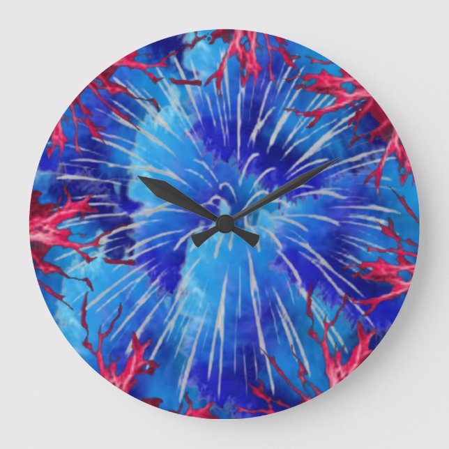 Wall Clock Blue expression  Stor Klocka (Framsida)