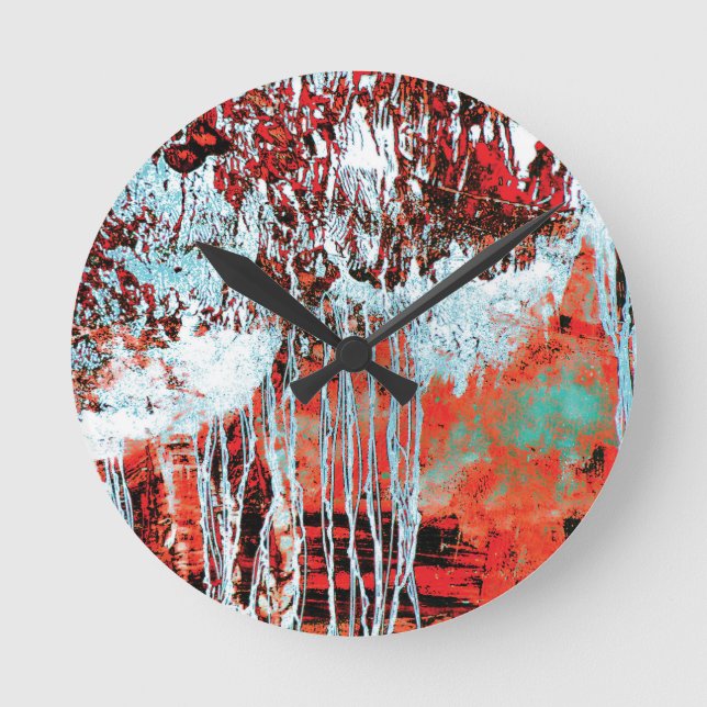 Wall Clock – Corrosion Pulse Rund Klocka (Framsida)