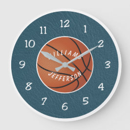 Wall Clock for Basketball Fan personalize Stor Klocka