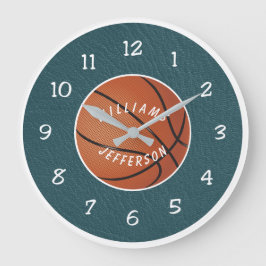 Wall Clock for Basketball Fan personalize Stor Klocka