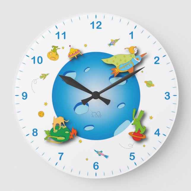 wall clock for kids room stor klocka (Framsida)