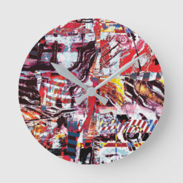 Wall Clock – Fragmented Pulse Rund Klocka