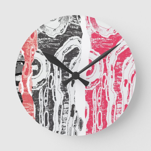 Wall Clock – Friction Lands Abstract Design Rund Klocka (Framsida)