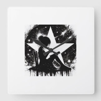 Wall clock fyrkantig klocka