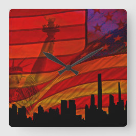 Wall Clock Fyrkantig Klocka