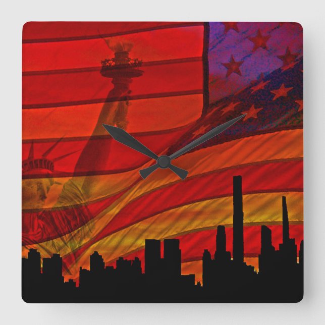 Wall Clock Fyrkantig Klocka (Framsida)