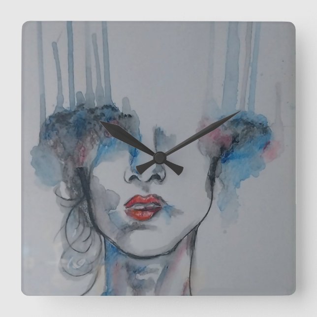 Wall Clock Fyrkantig Klocka (Framsida)