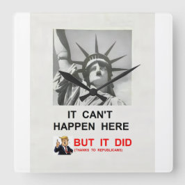 Wall Clock Fyrkantig Klocka