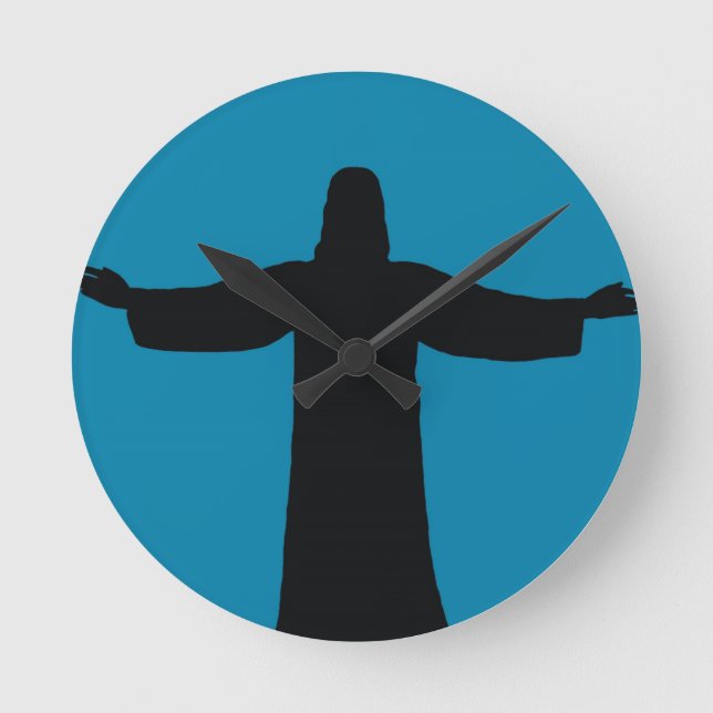 Wall Clock  jesus christ  Rund Klocka (Framsida)