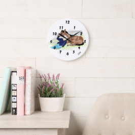 Wall Clock : Life Of A Cowboy . Stor Klocka