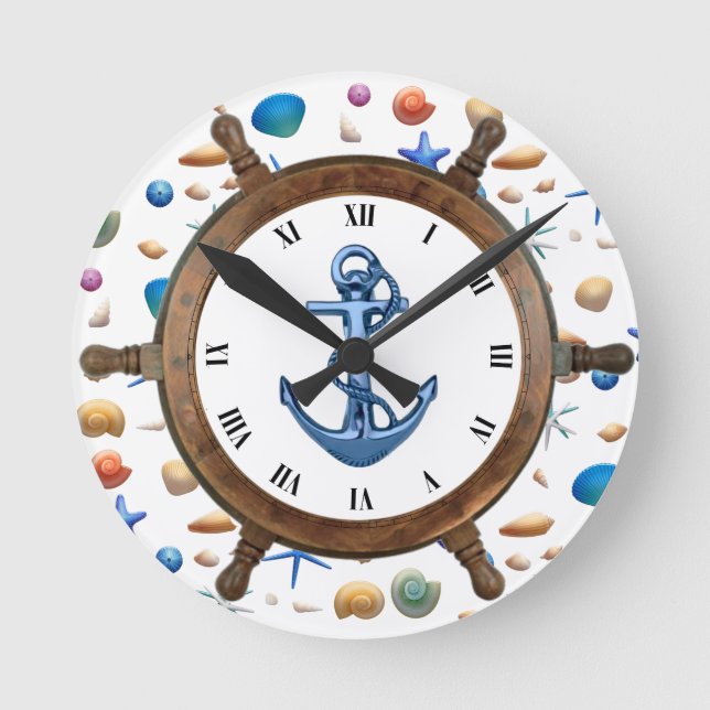 Wall Clock Marine Rund Klocka (Framsida)