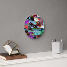 Wall Clock – Neon Pulse Rund Klocka