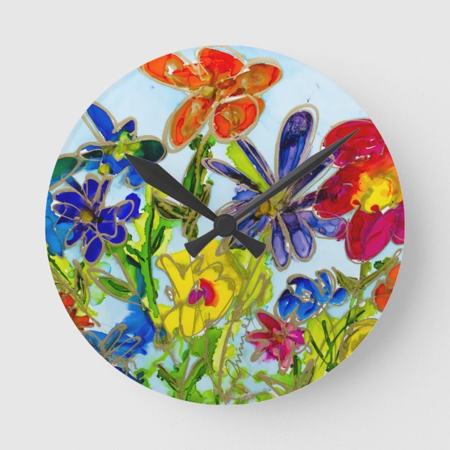 Wall Clock Office-kök, Springtime Rund Klocka (Framsida)