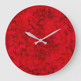Wall Clock Red Sol Stor Klocka