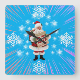 Wall Clock Santa Clause  Fyrkantig Klocka