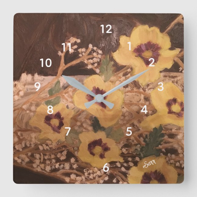 Wall Clock : Still Life Fyrkantig Klocka (Framsida)