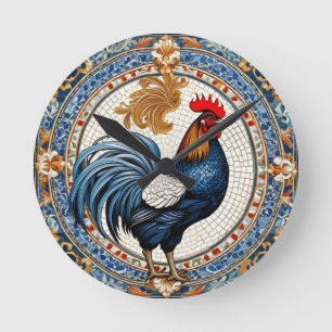 Wall Clock tupp mosaic Rund Klocka