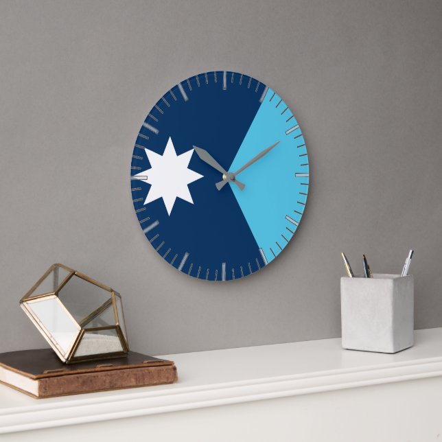 Wall Clock with flag of Minnesota, USA Stor Klocka (Kontor)
