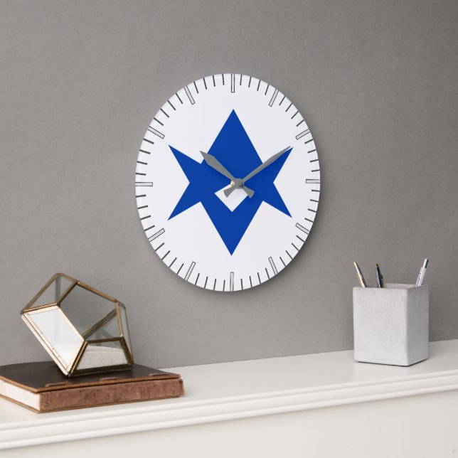 Wall Clock with flag of Toyota City, Japan Stor Klocka (Kontor)