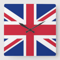 Wall Clock with Flagga of United Kingdom