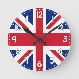 Wall Clock with the flag of England - Flag of engl Rund Klocka