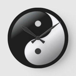 Wall Clock Yin Yang Rund Klocka