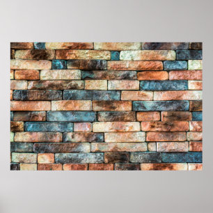 Wall Damme stonewall mönster Poster