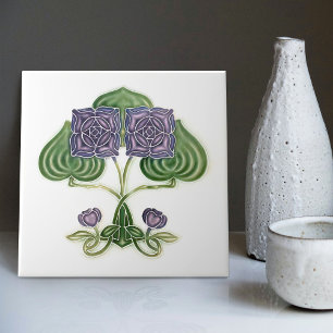 Wall Decor Art nouveau Vintage Antique Peranakan Kakelplatta