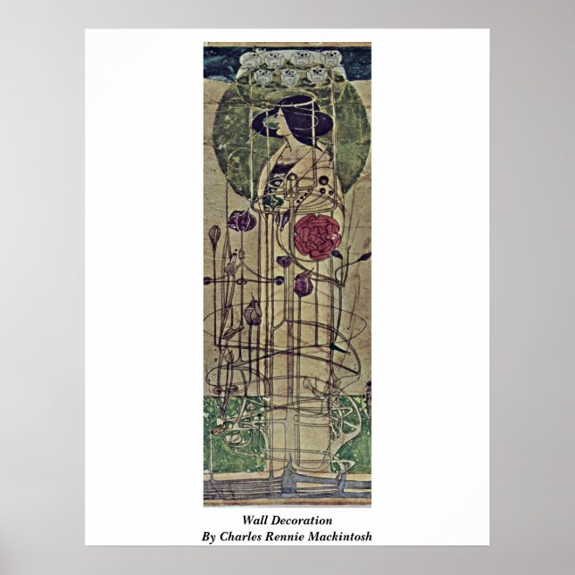 Wall Dekoration by Charles Rennie Mackintosh Poster (Framsidan)