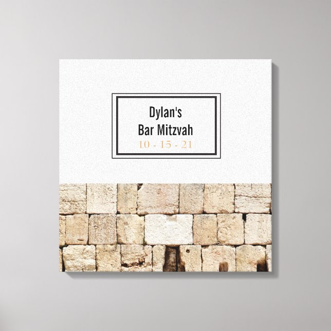 WALL Fladdermus Pub Mitzvah-skylten Canvastryck (Framsida)
