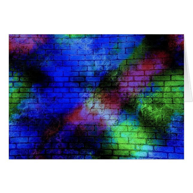 Wall Graffiti Hälsningskort (Framsidan Horizontal)