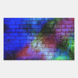 Wall Graffiti Rektangulärt Klistermärke