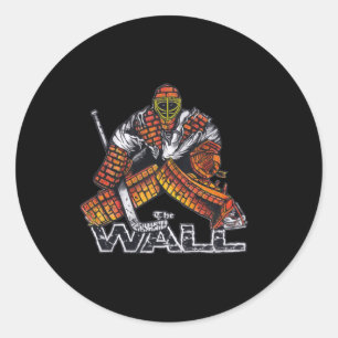WALL Hockey Goalie Graphic Design Runt Klistermärke