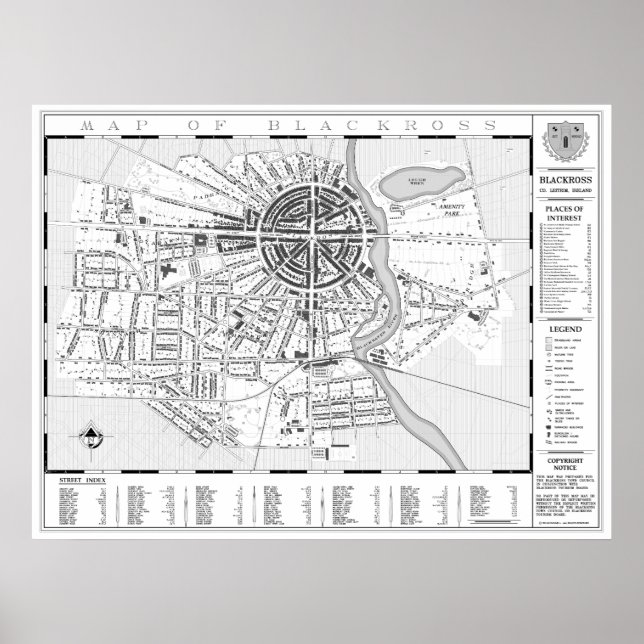 Wall Karta of Blackross Town Poster (Framsidan)