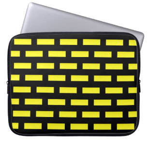 Wall Mönster Black and Gult Laptop Fodral