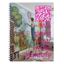 Wall mural painter shop sign anteckningsbok