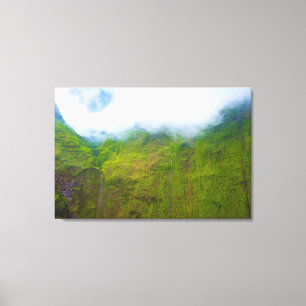 Wall of Tårar, Mount Waialeale, Kauai, Hawaii Canvastryck