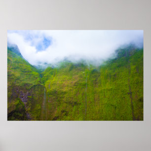 Wall of Tårar, Mount Waialeale, Kauai, Hawaii Poster