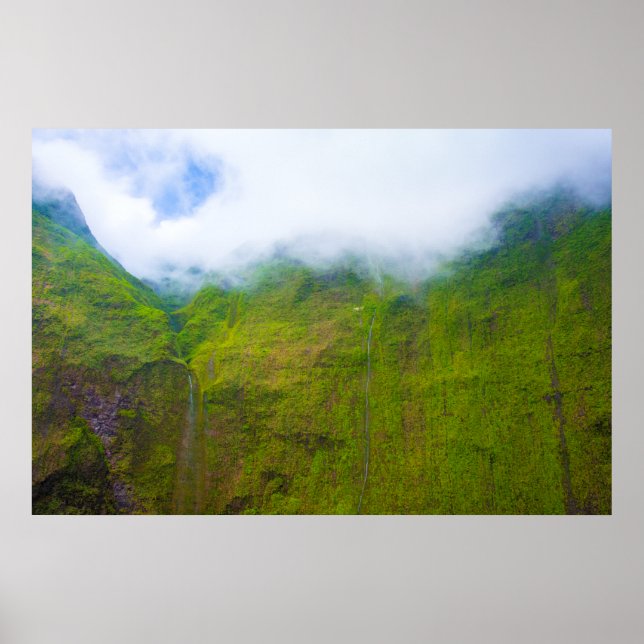 Wall of Tårar, Mount Waialeale, Kauai, Hawaii Poster (Framsidan)