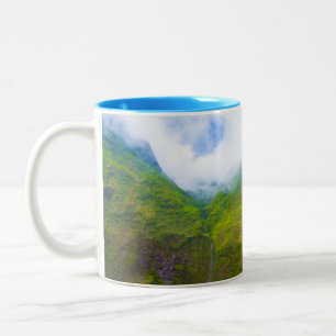 Wall of Tårar, Mount Waialeale, Kauai, Hawaii Två-Tonad Mugg