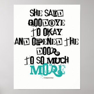 Wall Poster att hon sa adjö till min inspiration
