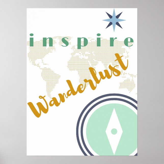 Wall Poster - Inspire Wanderlust - Wall Art (Framsidan)