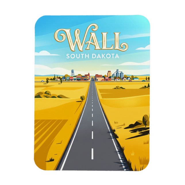 Wall South Dakota Magnet (Vertikal)