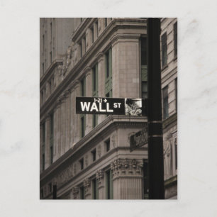 Wall St New York Vykort